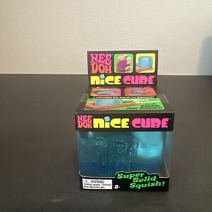 Nee Doh Nice Cube - Super Solid Squish! (Blue)- Viral TikTok Needoh Squishy